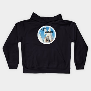 Cat Sailing Kids Hoodie